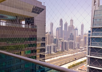 balcony child safety netting at Jumeirah Lakes Towers Dubai