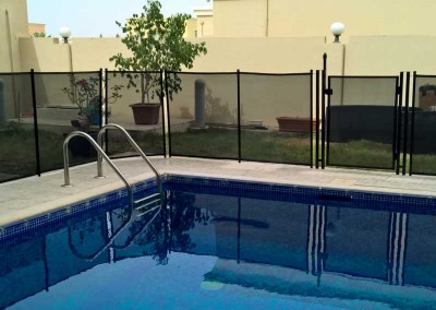 Pool safety fence at Golf Villas, Abu Dhabi.