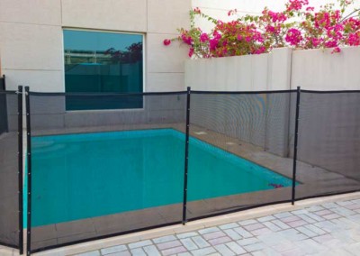 Pool safety fence Al Reef Villas, Abu Dhabi.