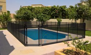 Pool safety fence at Arabian Ranches, Al Mahra