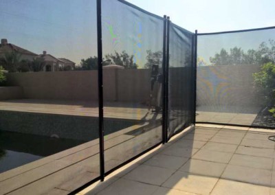 Pool safety fence at Jumeirah Golf Estates, Dubai.