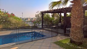 Pool safety fence, Jumeirah Islands, Dubai