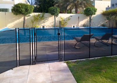 Pool safety fence at the Meadows, Dubai.