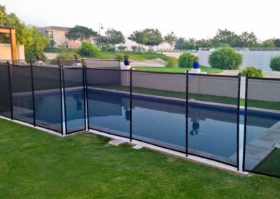 Pool safety fence at Victory Heights, Dubai.