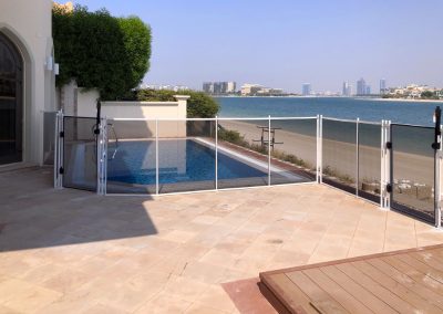 Pool safety fence on Palm Jumeirah