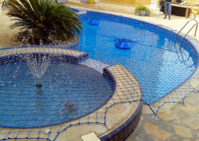 Pool safety net, multi level, fountain, Barsha