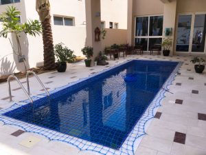 Swimming pool safety net installed at Jebel Ali