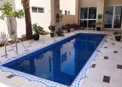 Swimming pool safety net installed at Jebel Ali