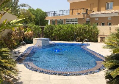 Swimming pool safety net at Arabian Ranches, La Coleccion