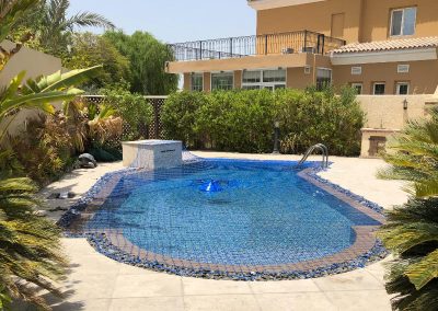 Swimming pool safety net at Arabian Ranches, La Coleccion